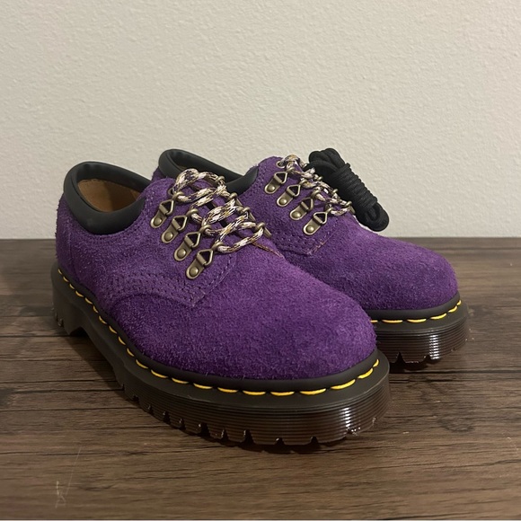Martens 8053 BEN SUEDE SHOES RICH PURPLE DISTRESSED EYE